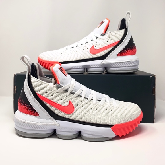 nike mens lebron 16 white hot lava stores